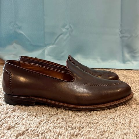 Alden Plain Toe Loafer in Horween Ravello Shell Cordovan