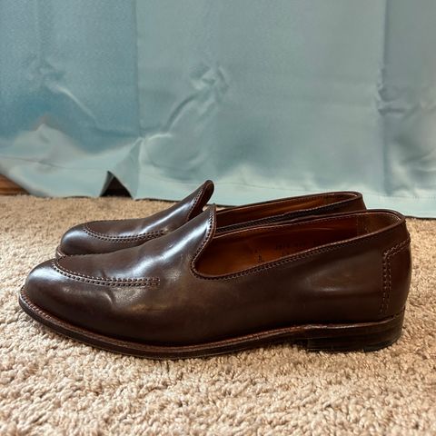 Alden Plain Toe Loafer in Horween Ravello Shell Cordovan