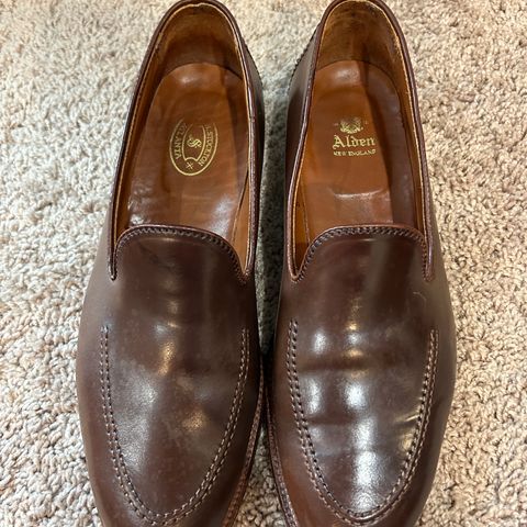 Alden Plain Toe Loafer in Horween Ravello Shell Cordovan