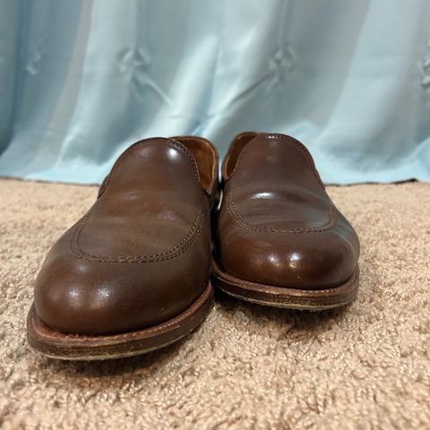 Alden Plain Toe Loafer in Horween Ravello Shell Cordovan