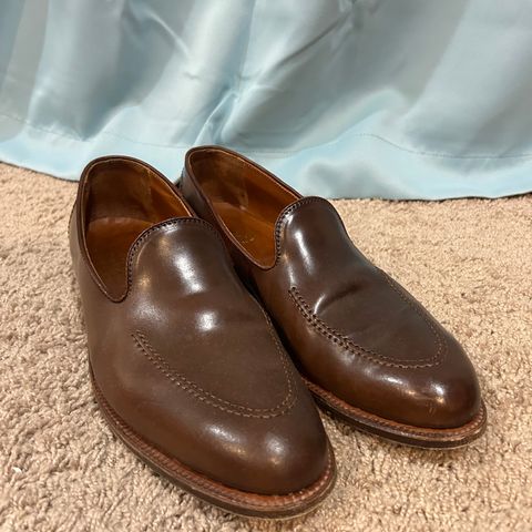 Alden Plain Toe Loafer in Horween Ravello Shell Cordovan