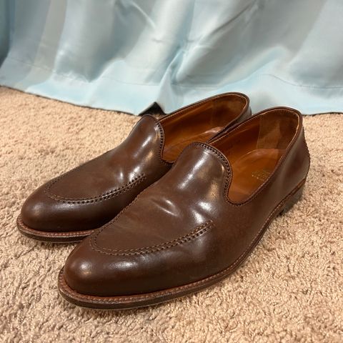 Alden Plain Toe Loafer in Horween Ravello Shell Cordovan