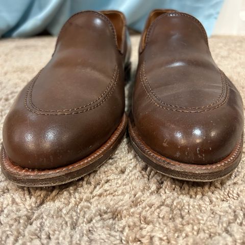 Alden Plain Toe Loafer in Horween Ravello Shell Cordovan