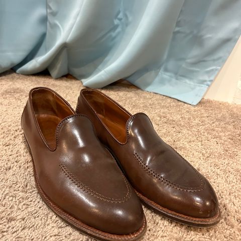 Alden Plain Toe Loafer in Horween Ravello Shell Cordovan