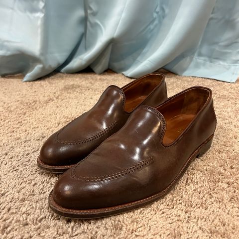Alden Plain Toe Loafer in Horween Ravello Shell Cordovan