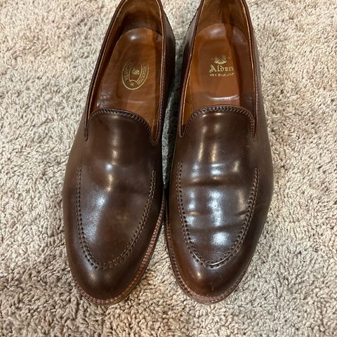 Alden Plain Toe Loafer in Horween Ravello Shell Cordovan