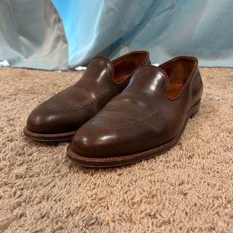 Alden Plain Toe Loafer in Horween Ravello Shell Cordovan