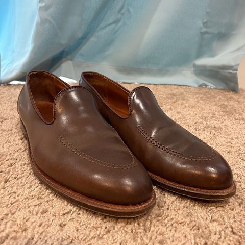 Alden Plain Toe Loafer in Horween Ravello Shell Cordovan