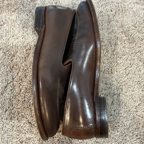 Alden Plain Toe Loafer in Horween Ravello Shell Cordovan