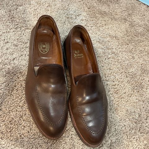 Alden Plain Toe Loafer in Horween Ravello Shell Cordovan