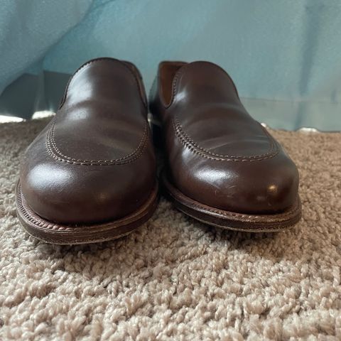 Alden Plain Toe Loafer in Horween Ravello Shell Cordovan