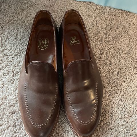 Alden Plain Toe Loafer in Horween Ravello Shell Cordovan