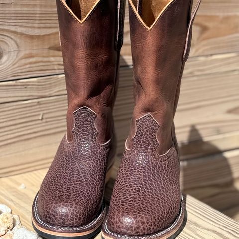 Nicks Palouse in Horween Orange Predator & Horween Walnut Bullhide