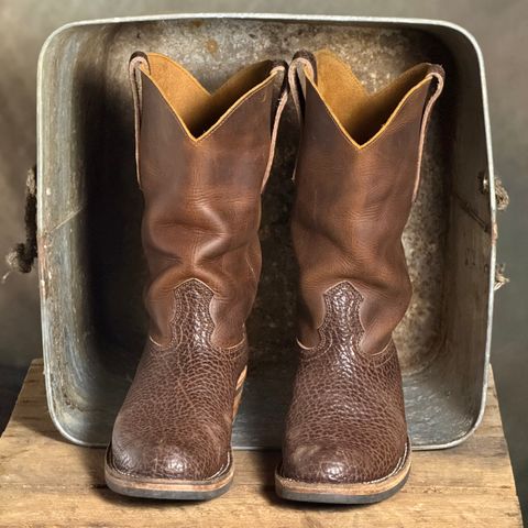 Nicks Palouse in Horween Orange Predator & Horween Walnut Bullhide