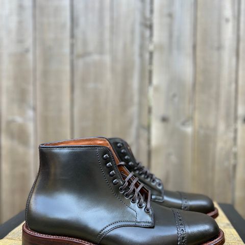 Alden Perforated Cap Toe Boot in Horween Old Bronze Shell Cordovan
