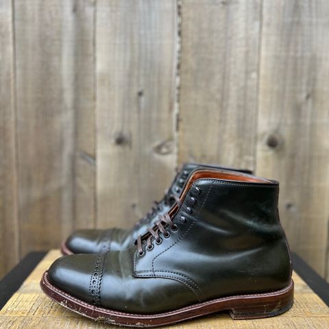 Alden Perforated Cap Toe Boot in Horween Old Bronze Shell Cordovan