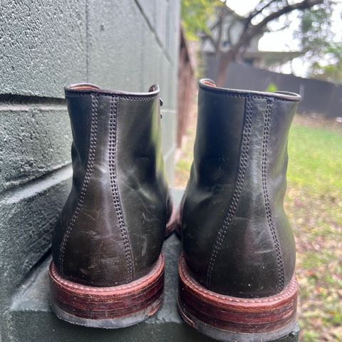 Alden Perforated Cap Toe Boot in Horween Old Bronze Shell Cordovan