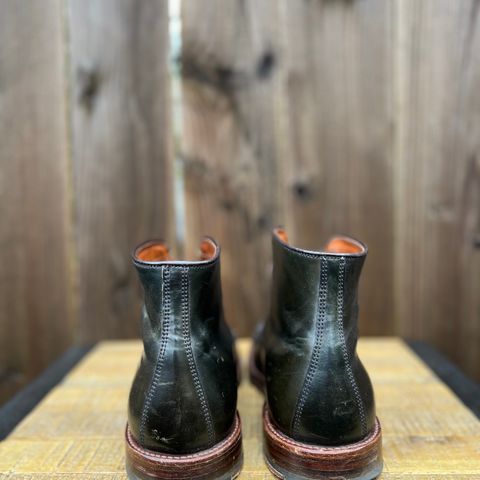 View photo of Alden Perforated Cap Toe Boot in Horween Old Bronze Shell Cordovan