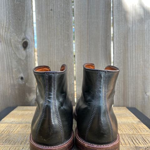 View photo of Alden Perforated Cap Toe Boot in Horween Old Bronze Shell Cordovan