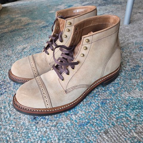 John Lofgren Combat Boots in Horween Natural Chromexcel Roughout