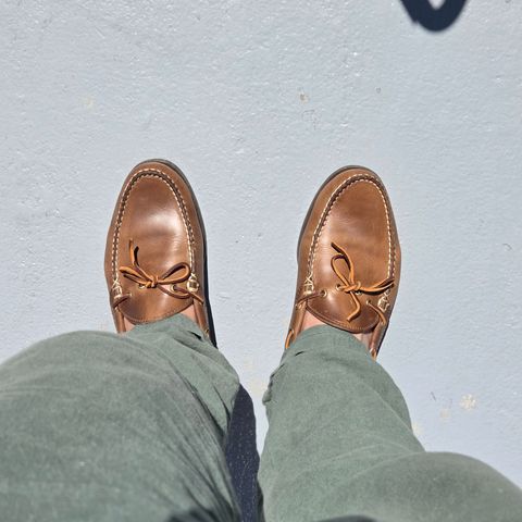 Oak Street Bootmakers Camp Moc in Horween Natural Chromexcel