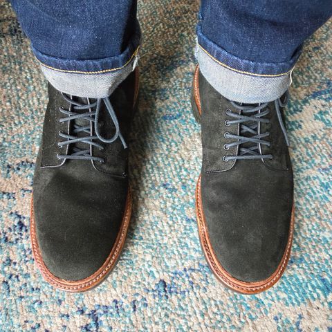 Alden Plain Toe Boot in Horween Earth Reverse Chamois