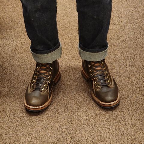 White's 350 Cutter in Horween Olive Waxed Flesh