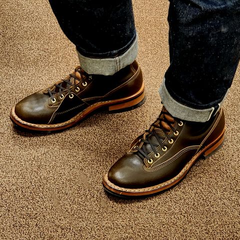 White's 350 Cutter in Horween Olive Waxed Flesh