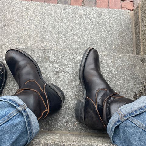 Attractions BILTBUCK Engineer Boots in Black Italian Horsebutt