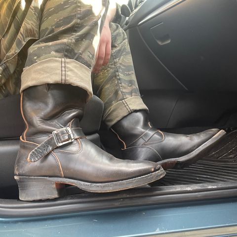 Attractions BILTBUCK Engineer Boots in Black Italian Horsebutt