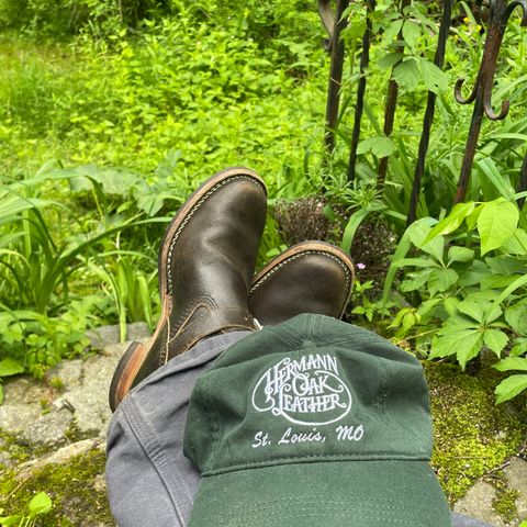 Wesco Quick Strikers in Horween Olive Waxed Flesh
