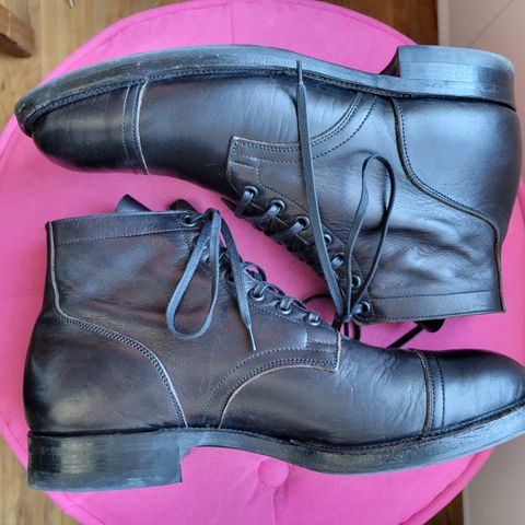 View photo of Viberg Service Boot in Shinki Black Latigo Teacore Horsehide