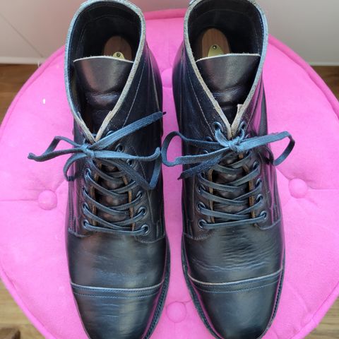 View photo of Viberg Service Boot in Shinki Black Latigo Teacore Horsehide