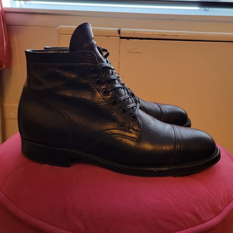 View photo of Viberg Service Boot in Shinki Black Latigo Teacore Horsehide