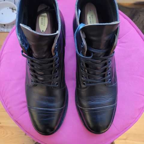 View photo of Viberg Service Boot in Shinki Black Latigo Teacore Horsehide