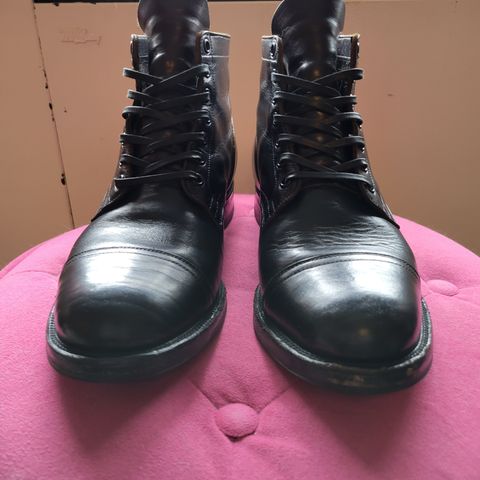 View photo of Viberg Service Boot in Shinki Black Latigo Teacore Horsehide