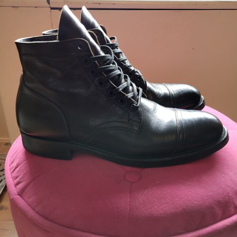 View photo of Viberg Service Boot in Shinki Black Latigo Teacore Horsehide