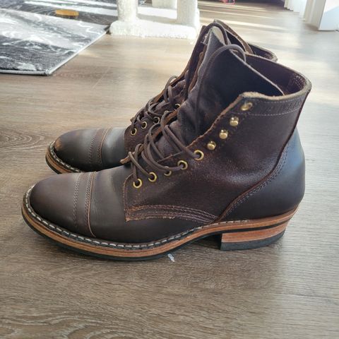 View photo of White's MP-M1TC in Seidel Brown Dress & Horween Dark Brown Waxed Flesh