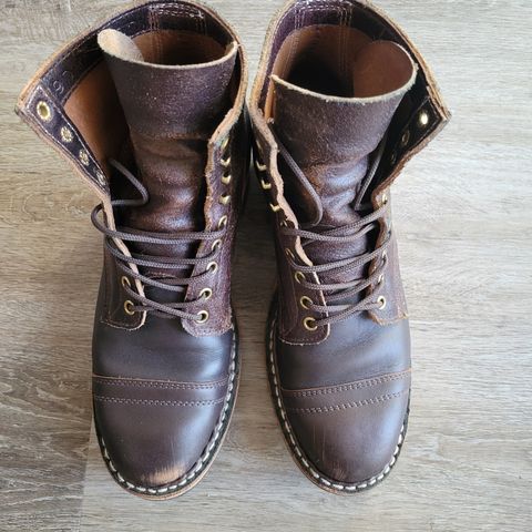 View photo of White's MP-M1TC in Seidel Brown Dress & Horween Dark Brown Waxed Flesh