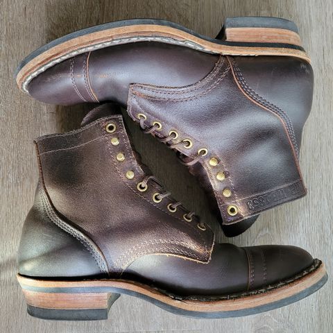 View photo of White's MP-M1TC in Seidel Brown Dress & Horween Dark Brown Waxed Flesh