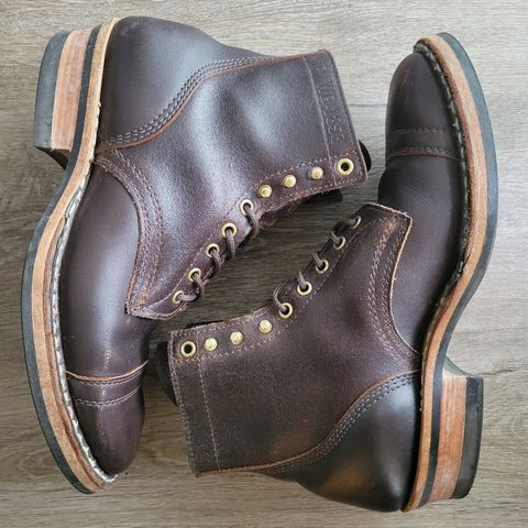 View photo of White's MP-M1TC in Seidel Brown Dress & Horween Dark Brown Waxed Flesh