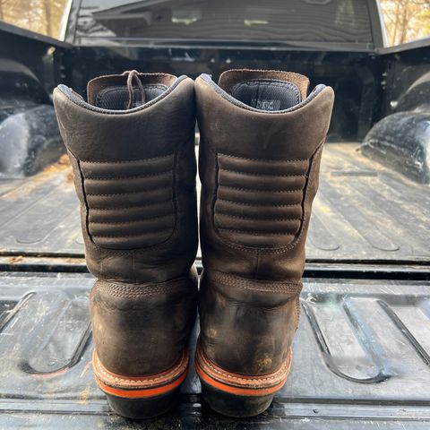 View photo of Chippewa Thunderstruck 10" Logger in Brunette Waterproof Full Grain