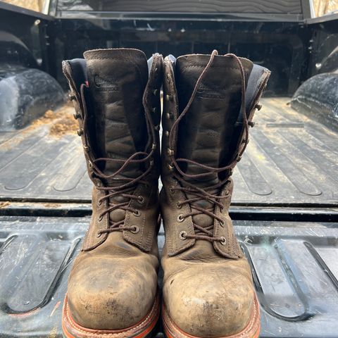 View photo of Chippewa Thunderstruck 10" Logger in Brunette Waterproof Full Grain