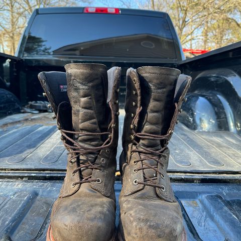 View photo of Chippewa Thunderstruck 10" Logger in Brunette Waterproof Full Grain