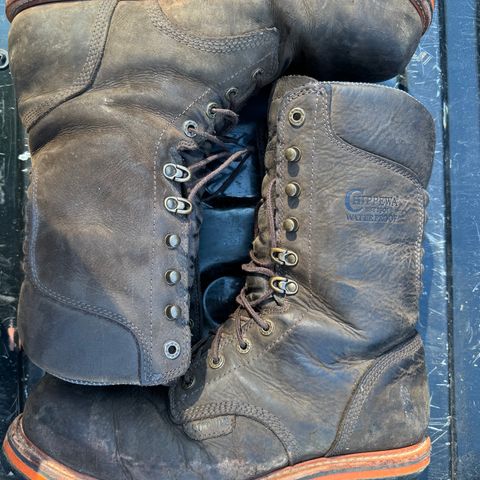 View photo of Chippewa Thunderstruck 10" Logger in Brunette Waterproof Full Grain