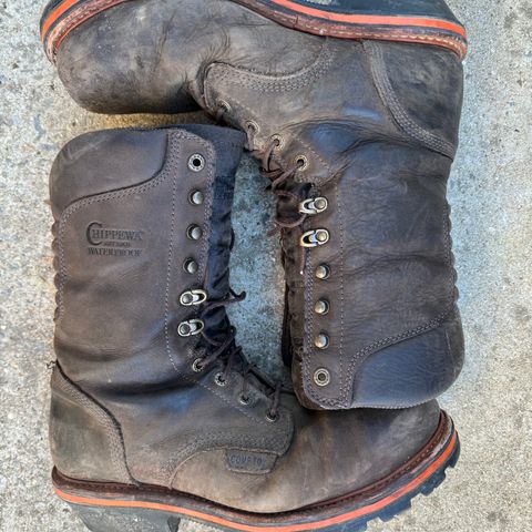 View photo of Chippewa Thunderstruck 10" Logger in Brunette Waterproof Full Grain