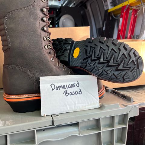 Chippewa Thunderstruck 10" Logger in Brunette Waterproof Full Grain