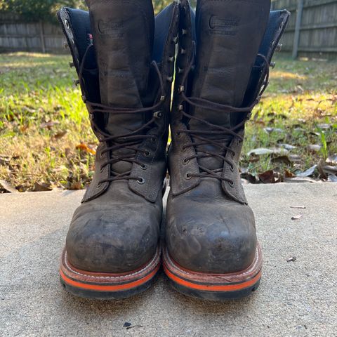 Chippewa Thunderstruck 10" Logger in Brunette Waterproof Full Grain