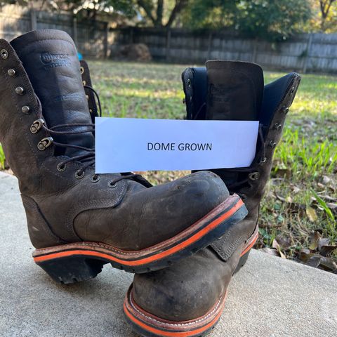 Chippewa Thunderstruck 10" Logger in Brunette Waterproof Full Grain