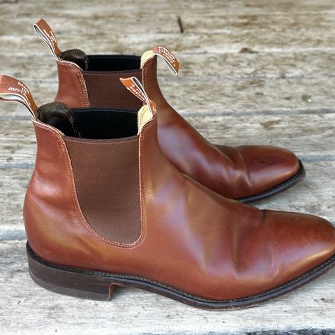 View photo of R.M. Williams Signature Craftsman Boot in Dark Tan Veal Calf